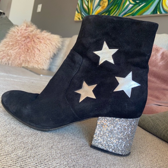 & Other Stories Glitter Star ankle boots suede 9.5 - Picture 1 of 16